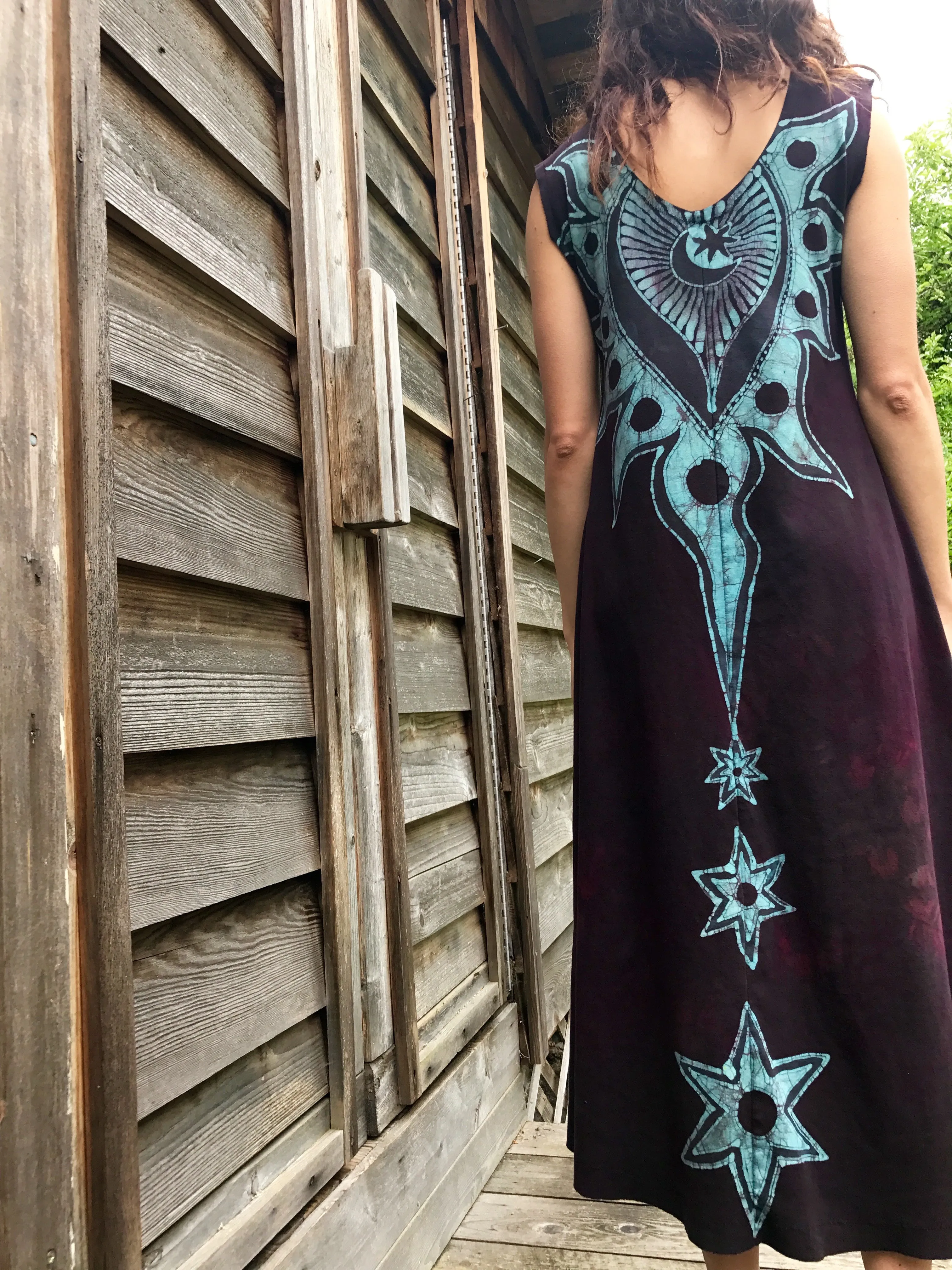 Angel of The Wooded Valley Batikwalla Dress in Organic Cotton - Size Medium/Large