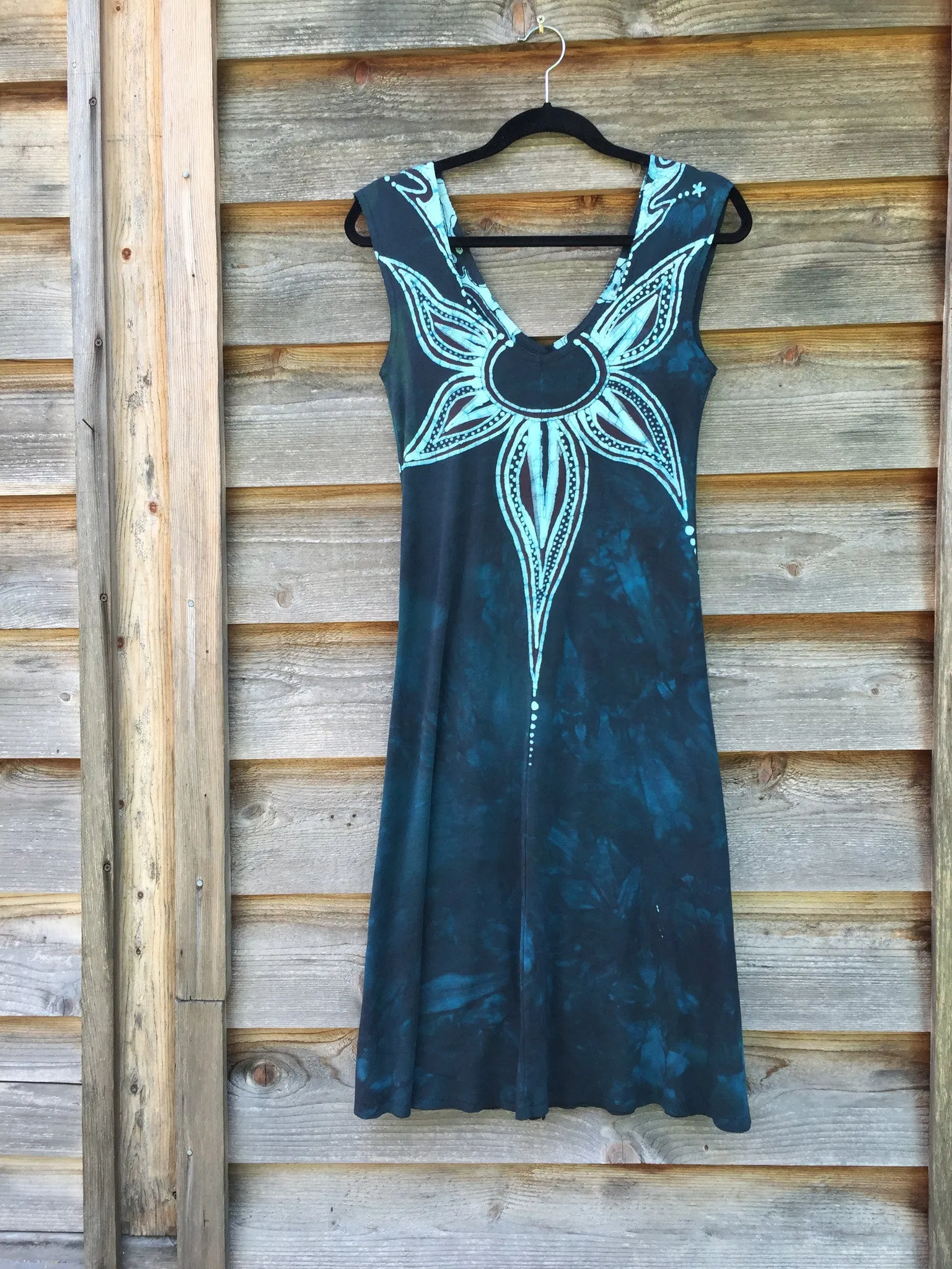 Aqua Bloom Organic Cotton Batik Dress