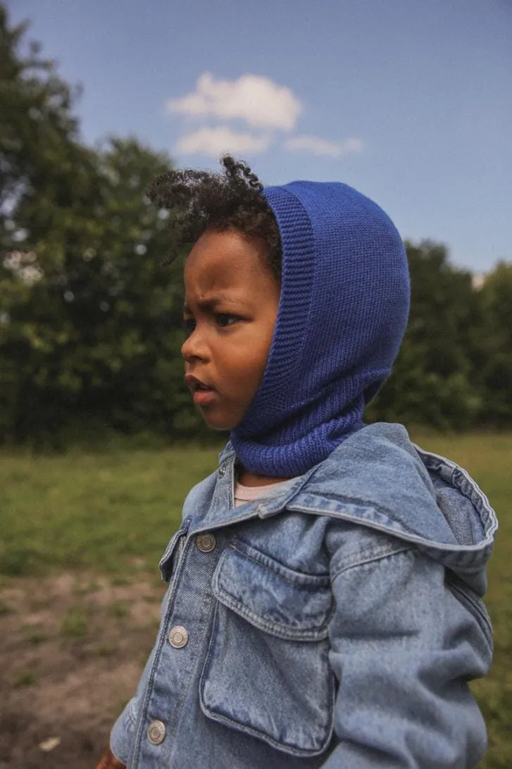 Balaclava Eddy - Cobalt blue - Hvid