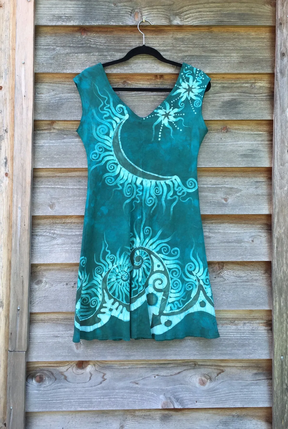 Caribbean Forest Organic Cotton Batik Dress