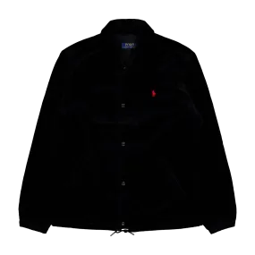 Corduroy Coach Jacket Polo Black