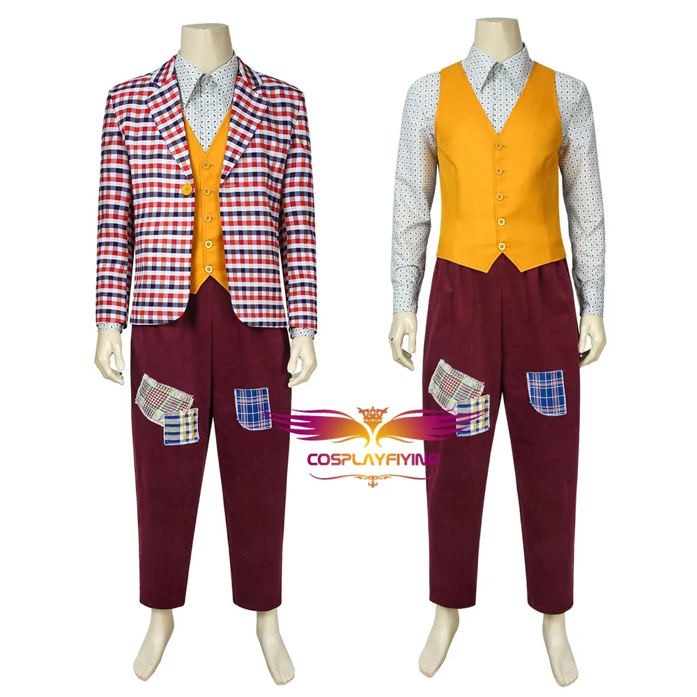 DC Comics Joker Arthur Fleck Comedian Clown Cosplay Costume Full Set for Halloween Carnival