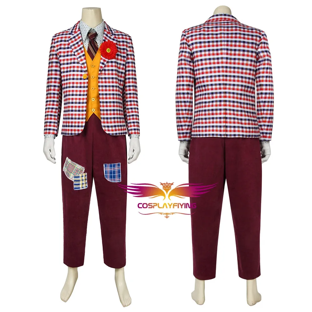 DC Comics Joker Arthur Fleck Comedian Clown Cosplay Costume Full Set for Halloween Carnival