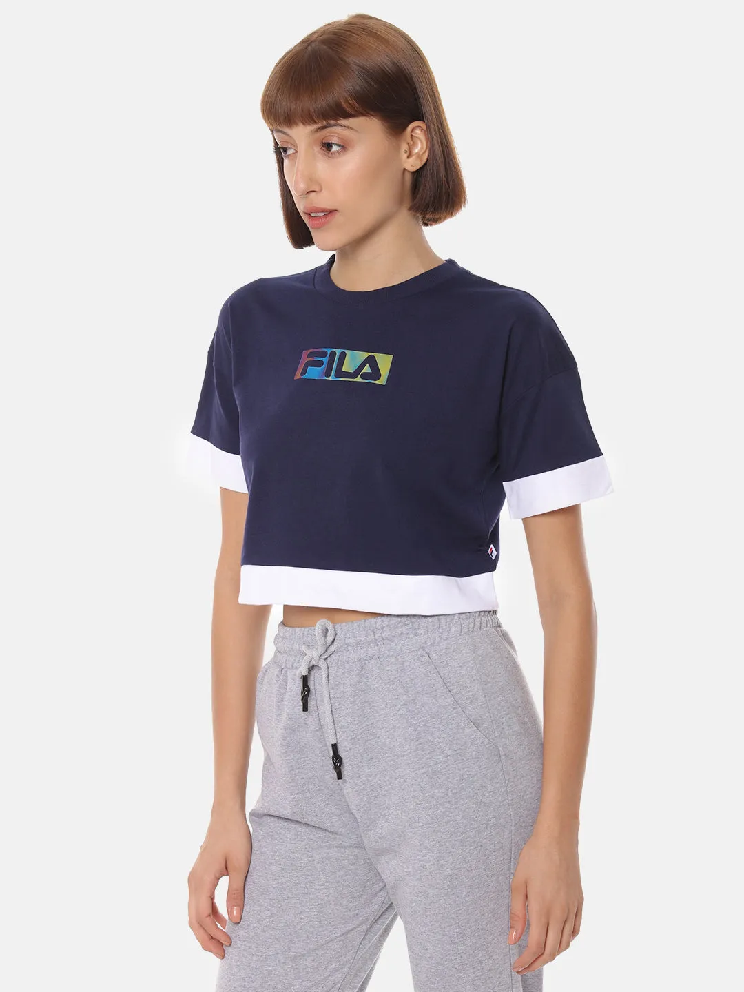 Fila Peacoat Fleur Women's Cropped Top