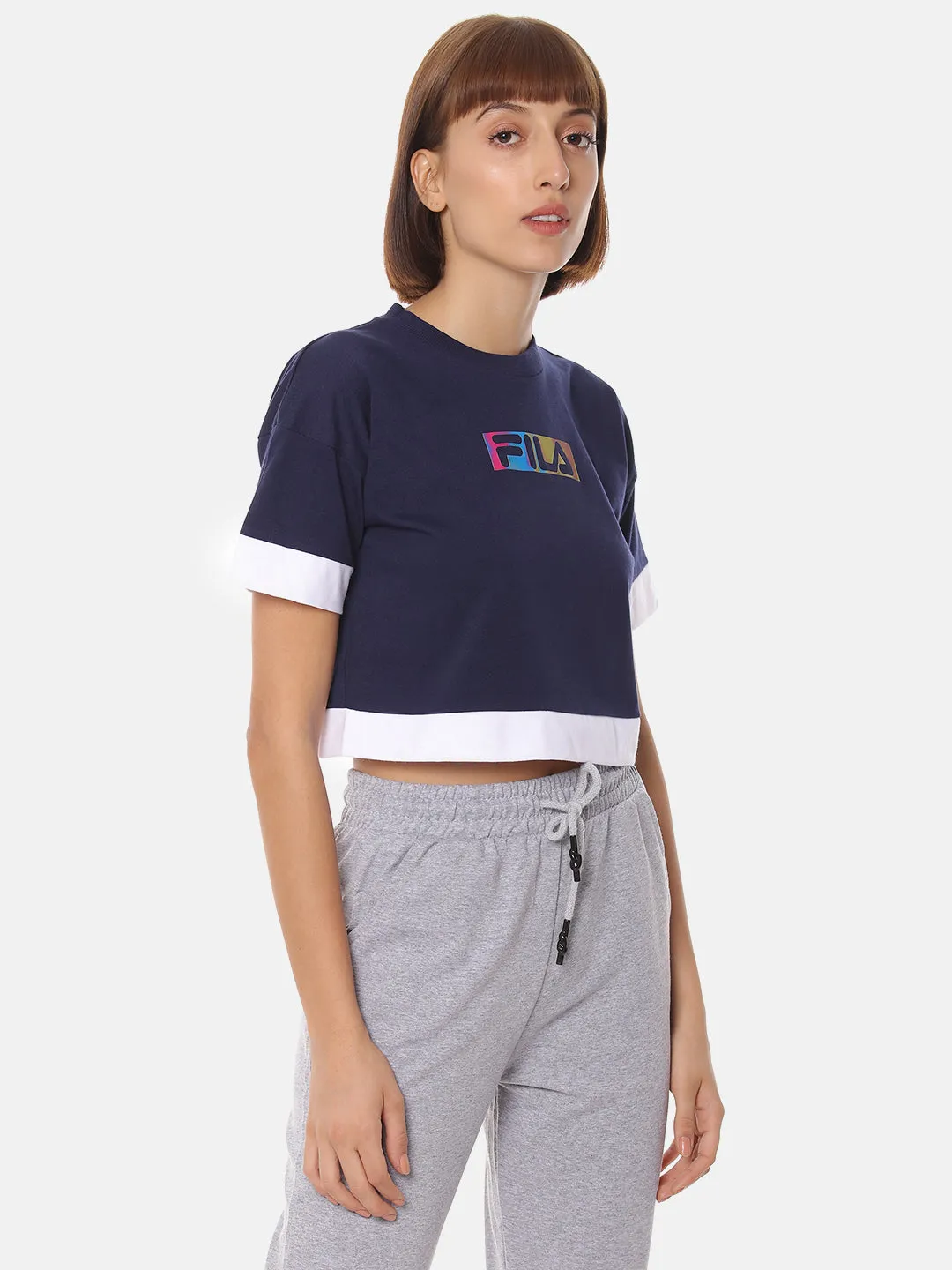 Fila Peacoat Fleur Women's Cropped Top
