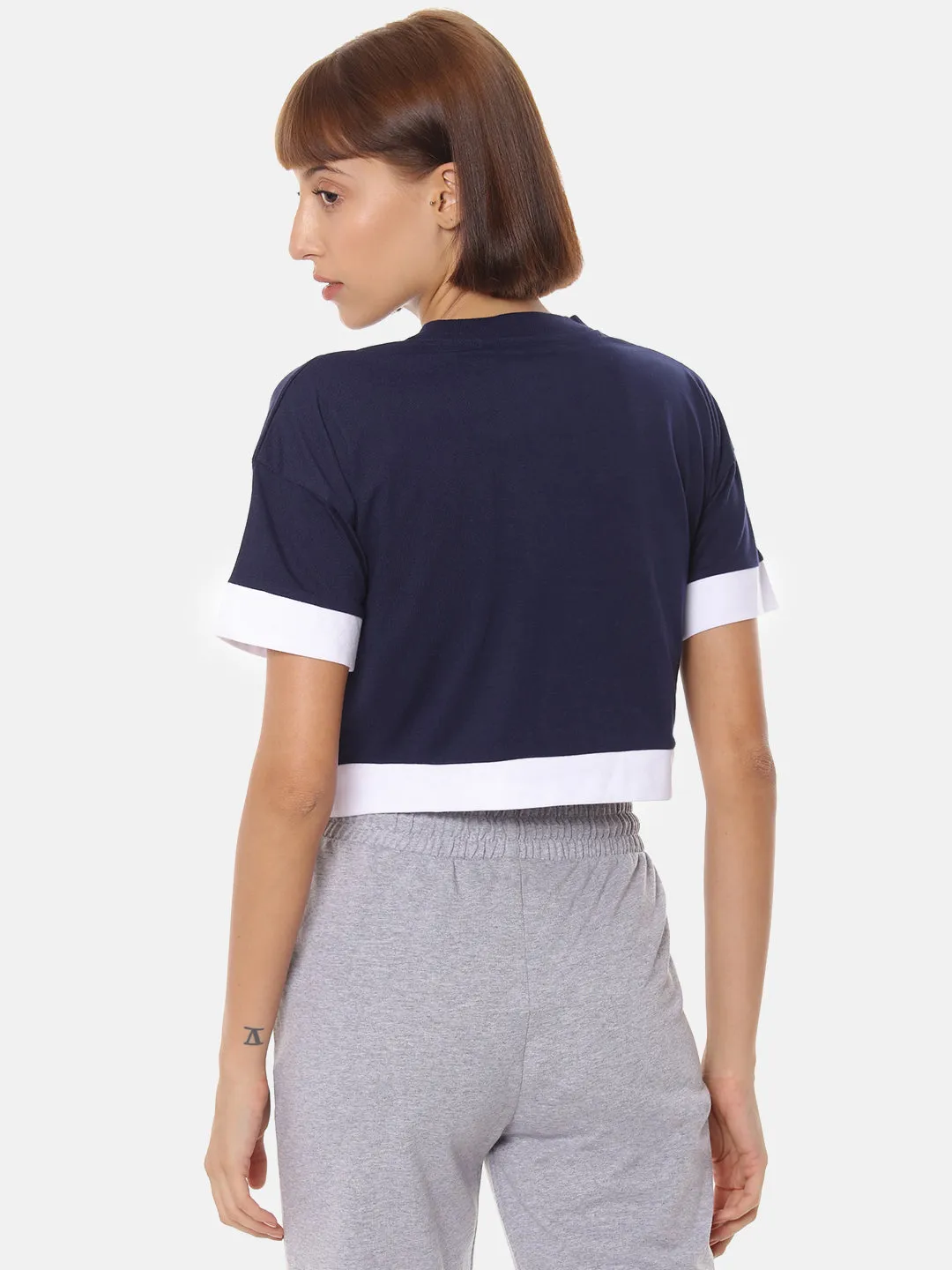 Fila Peacoat Fleur Women's Cropped Top