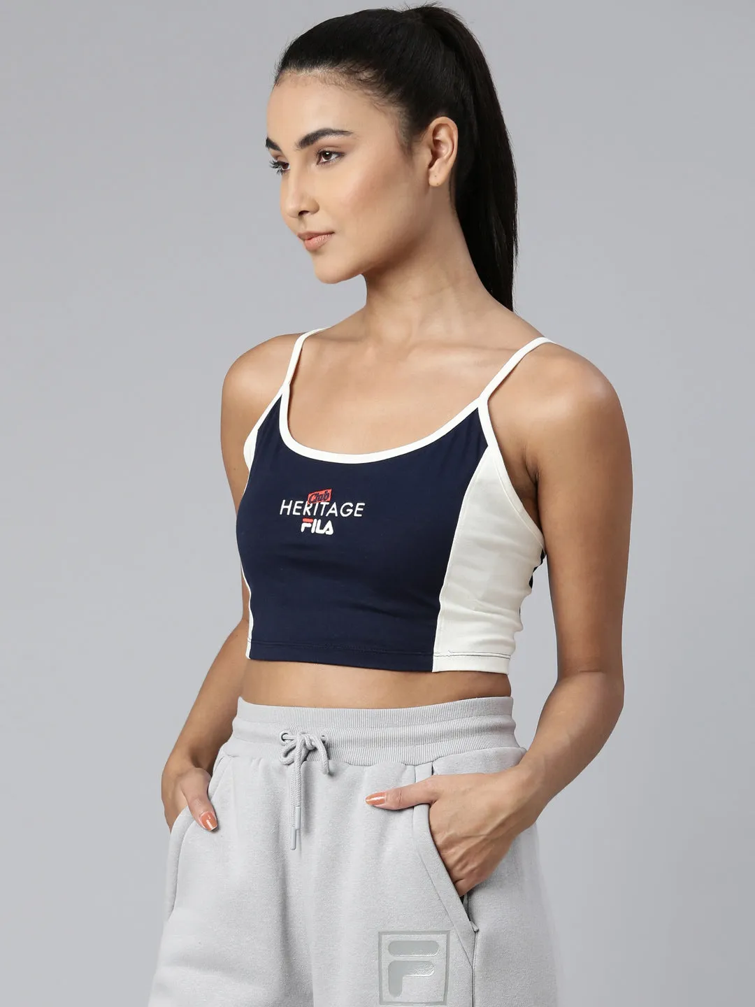 Fila Peacoat Mimi Women's Sleeveless Crop Top