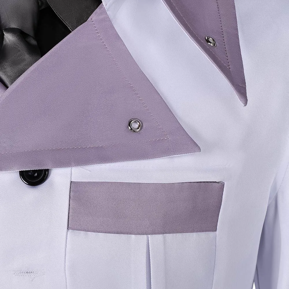 Final Fantasy:Costume Game Rufus Shinra White Outfit Halloween Costume