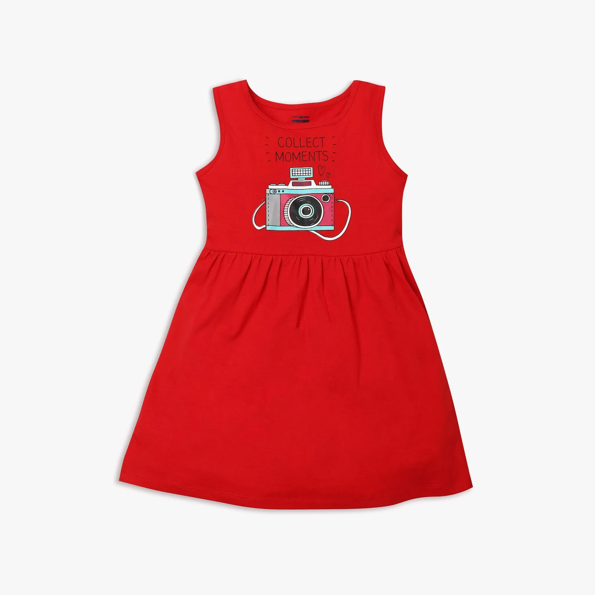 Girl's Regular Fit Graphic Frock