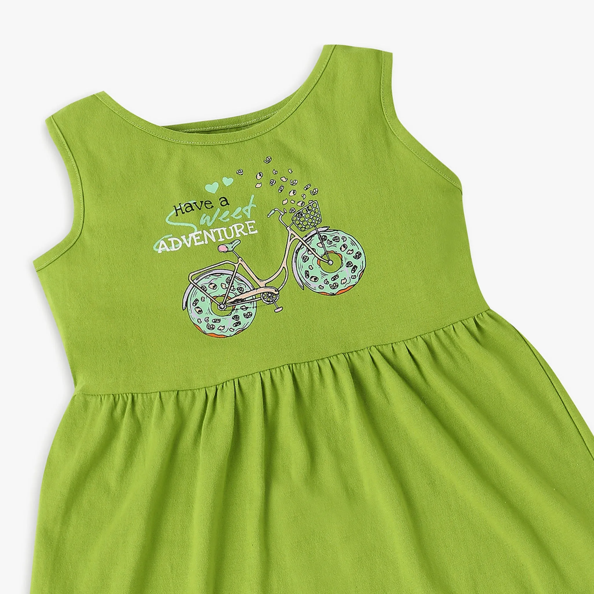 Girl's Regular Fit Graphic Frock
