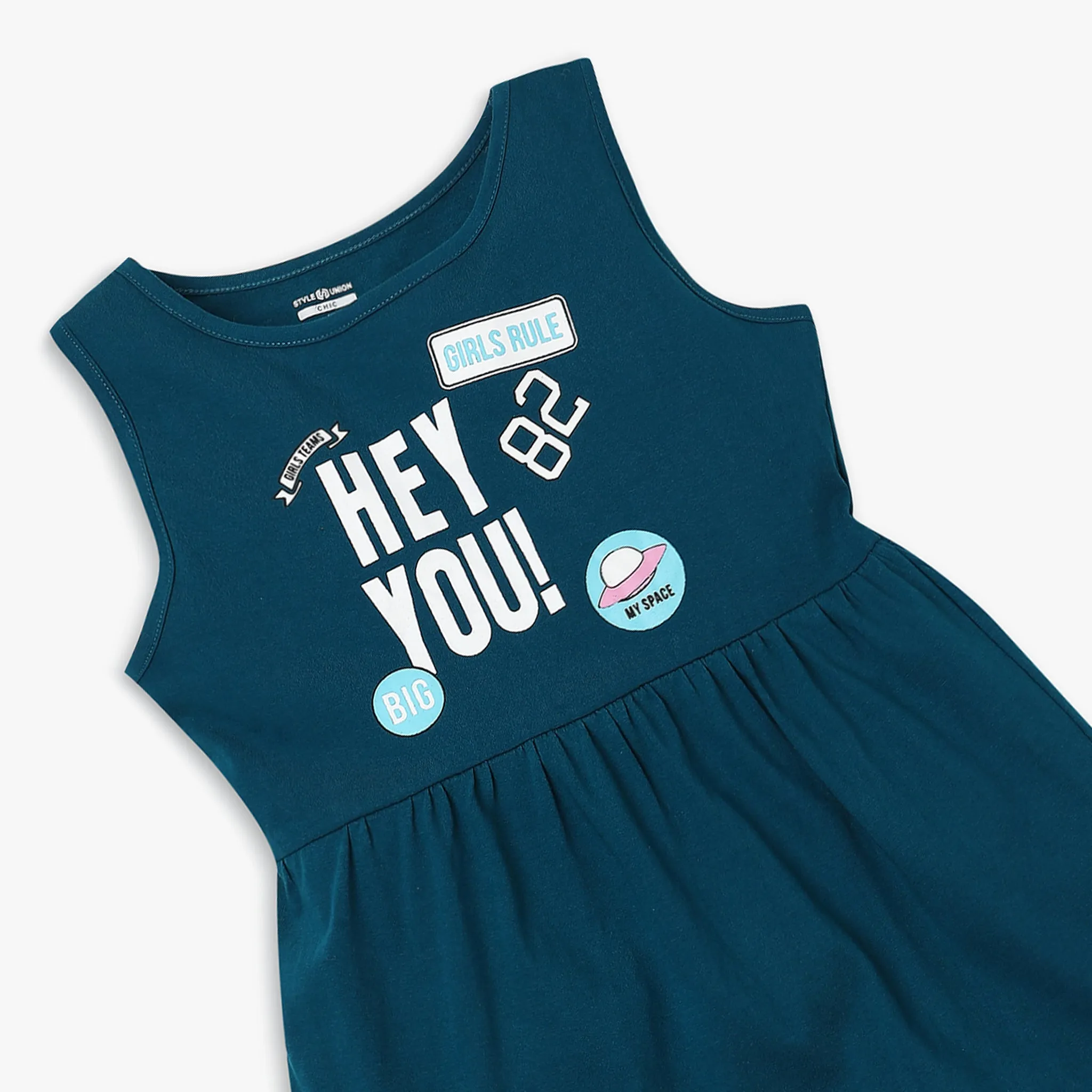 Girl's Regular Fit Graphic Frock