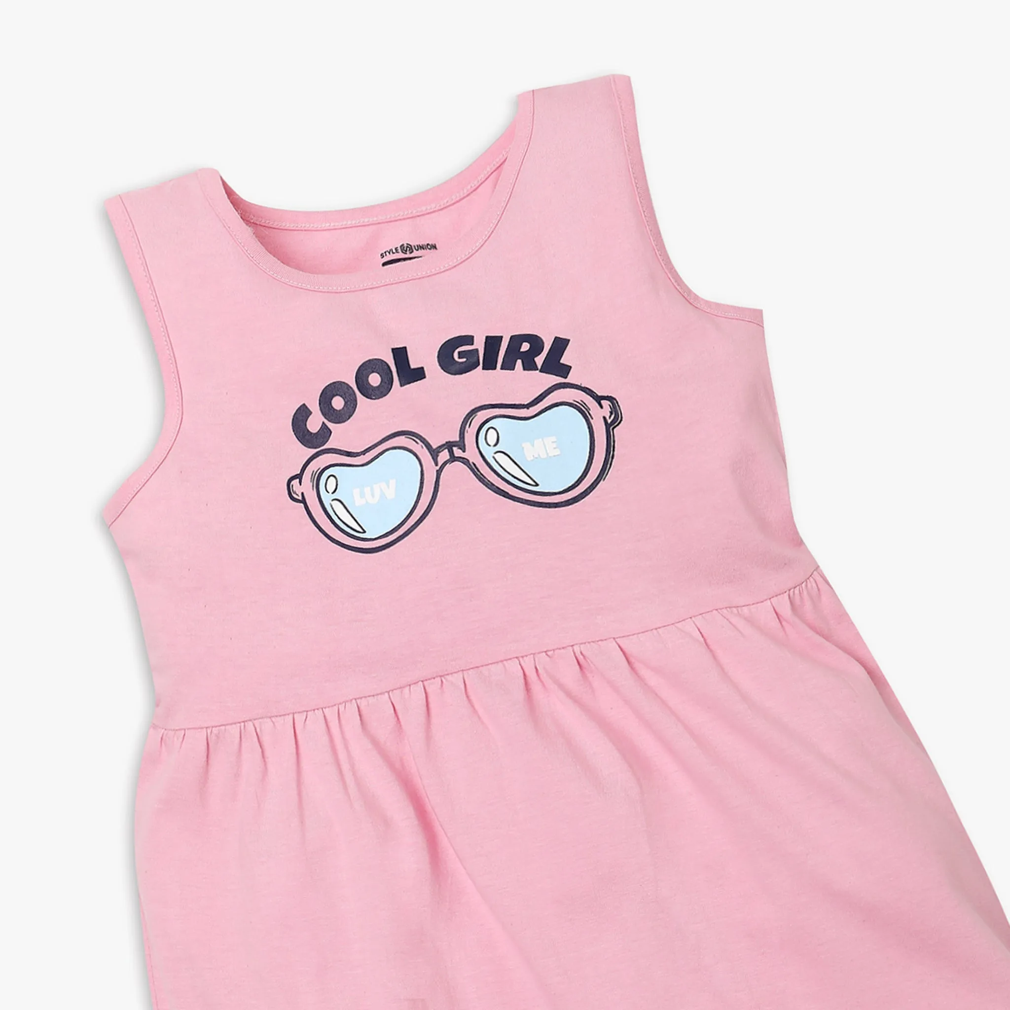 Girl's Regular Fit Graphic Frock
