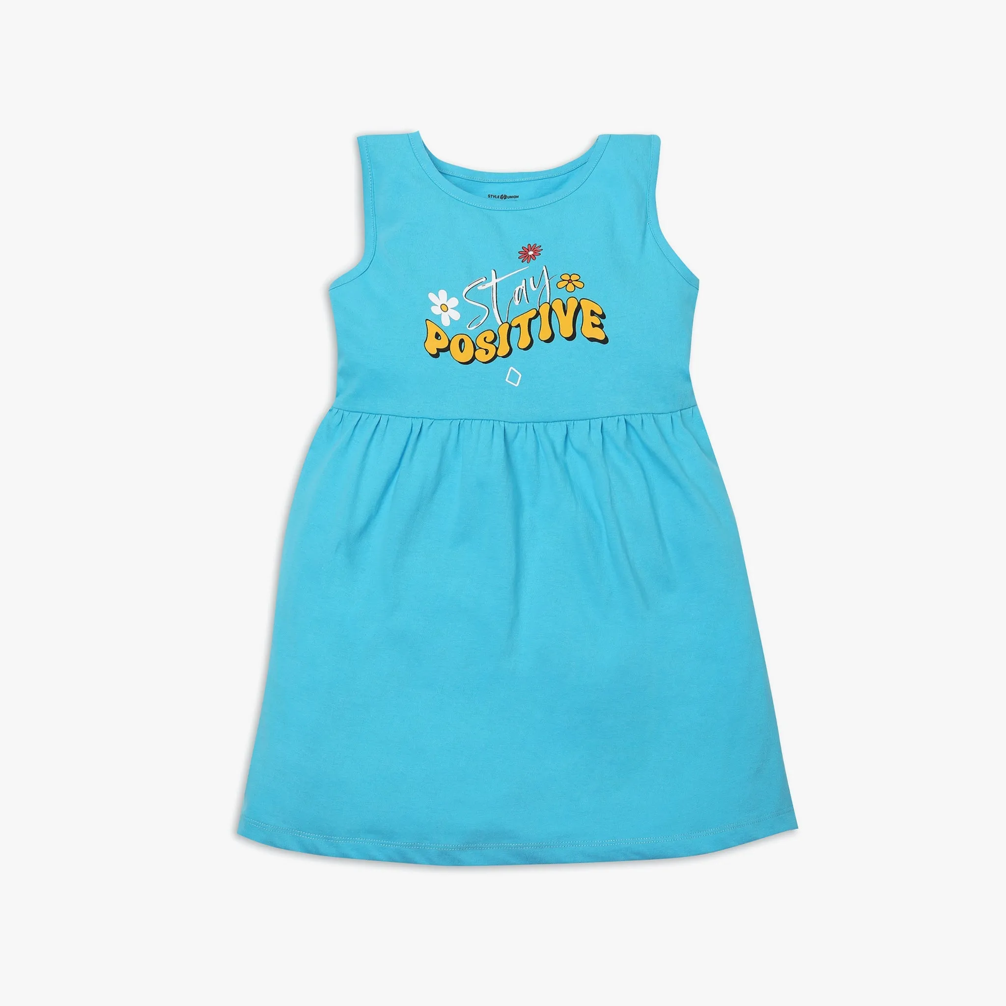 Girl's Regular Fit Graphic Frock
