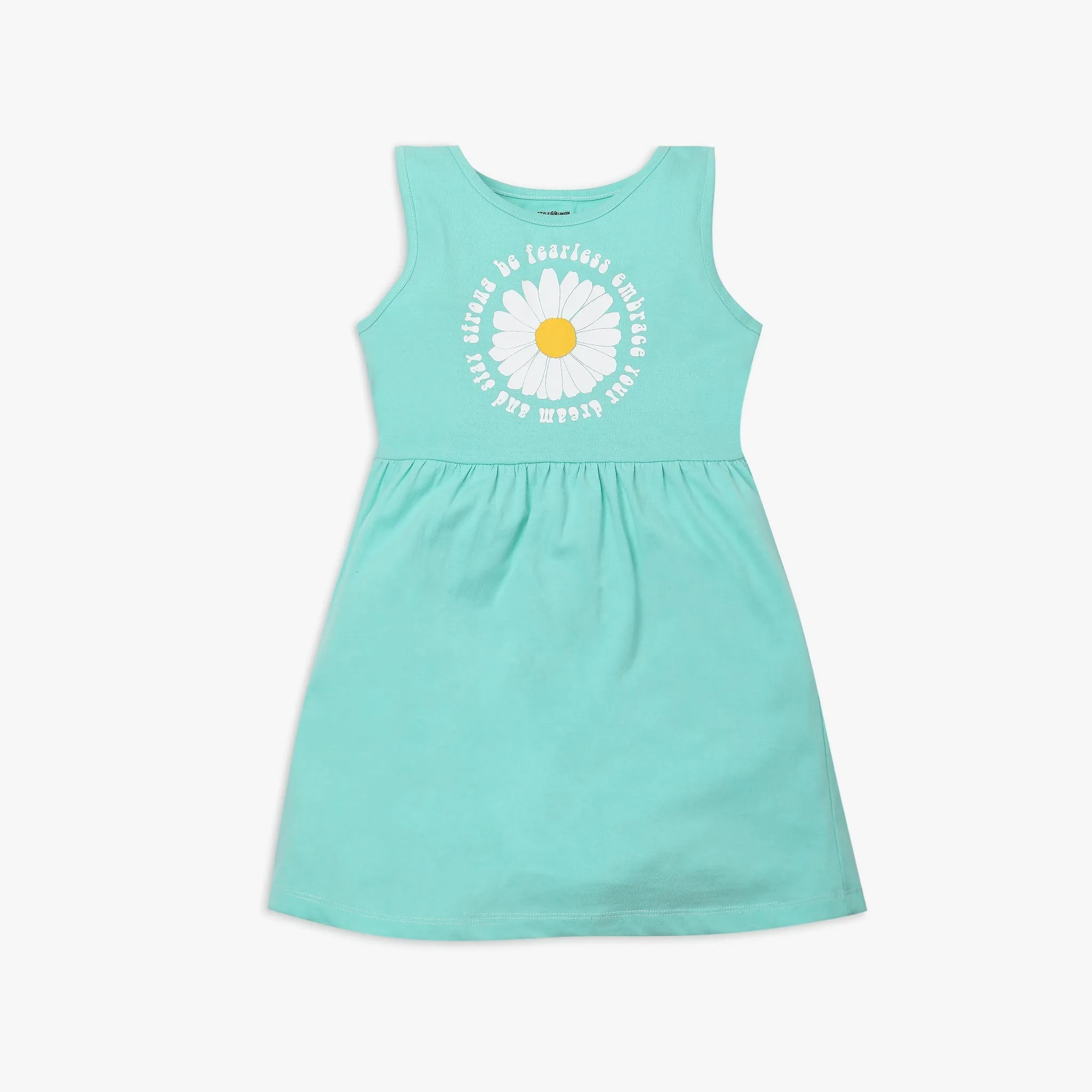 Girl's Regular Fit Graphic Frock