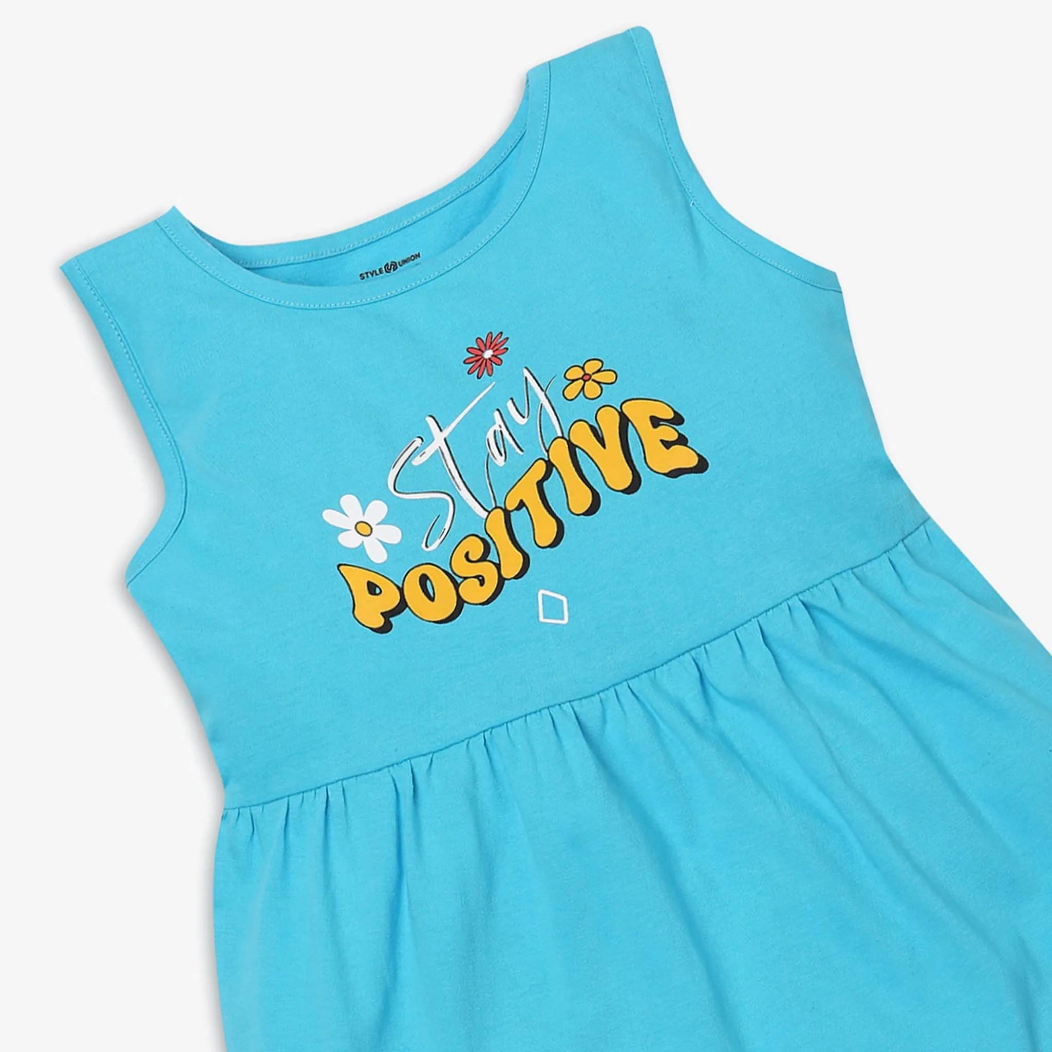 Girl's Regular Fit Graphic Frock