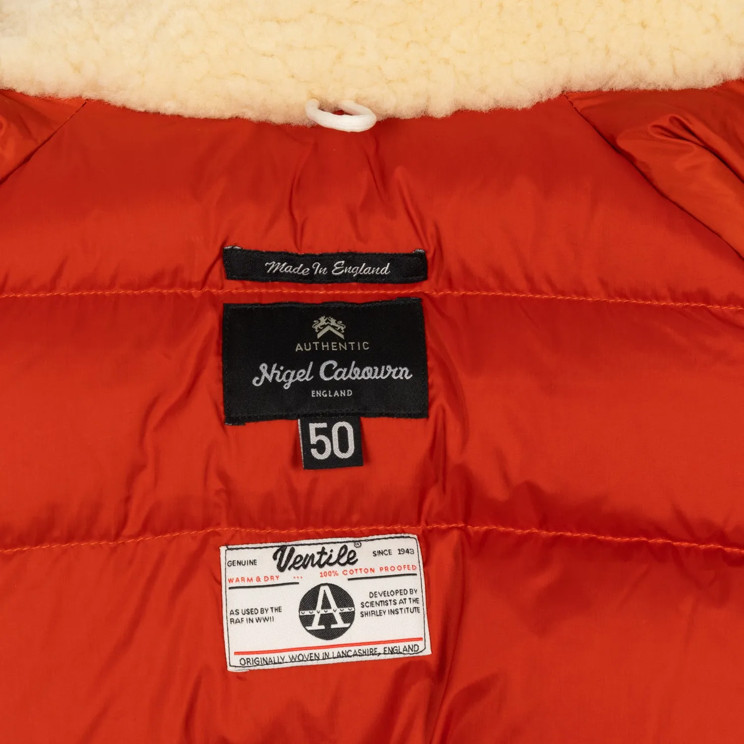 Limited Edition: Nigel Cabourn x MJ: Down Parka "Iconic Everest Patchwork" made from Ventile Cotton