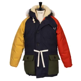 Limited Edition: Nigel Cabourn x MJ: Down Parka "Iconic Everest Patchwork" made from Ventile Cotton