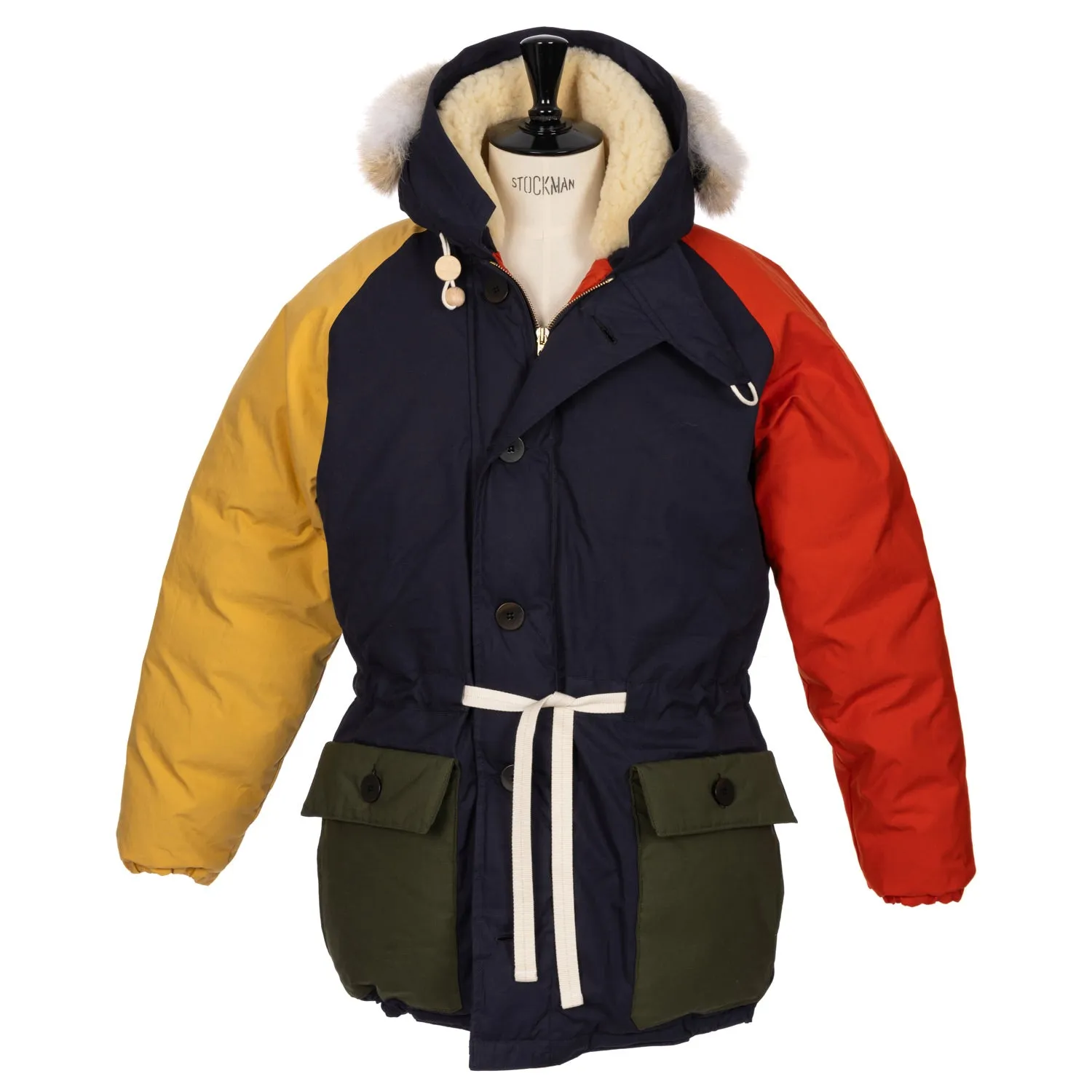 Limited Edition: Nigel Cabourn x MJ: Down Parka "Iconic Everest Patchwork" made from Ventile Cotton
