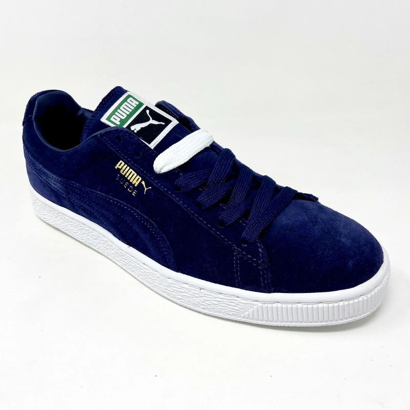 Puma Suede Classic   Peacoat White Navy Mens Casual Shoes 356568 52