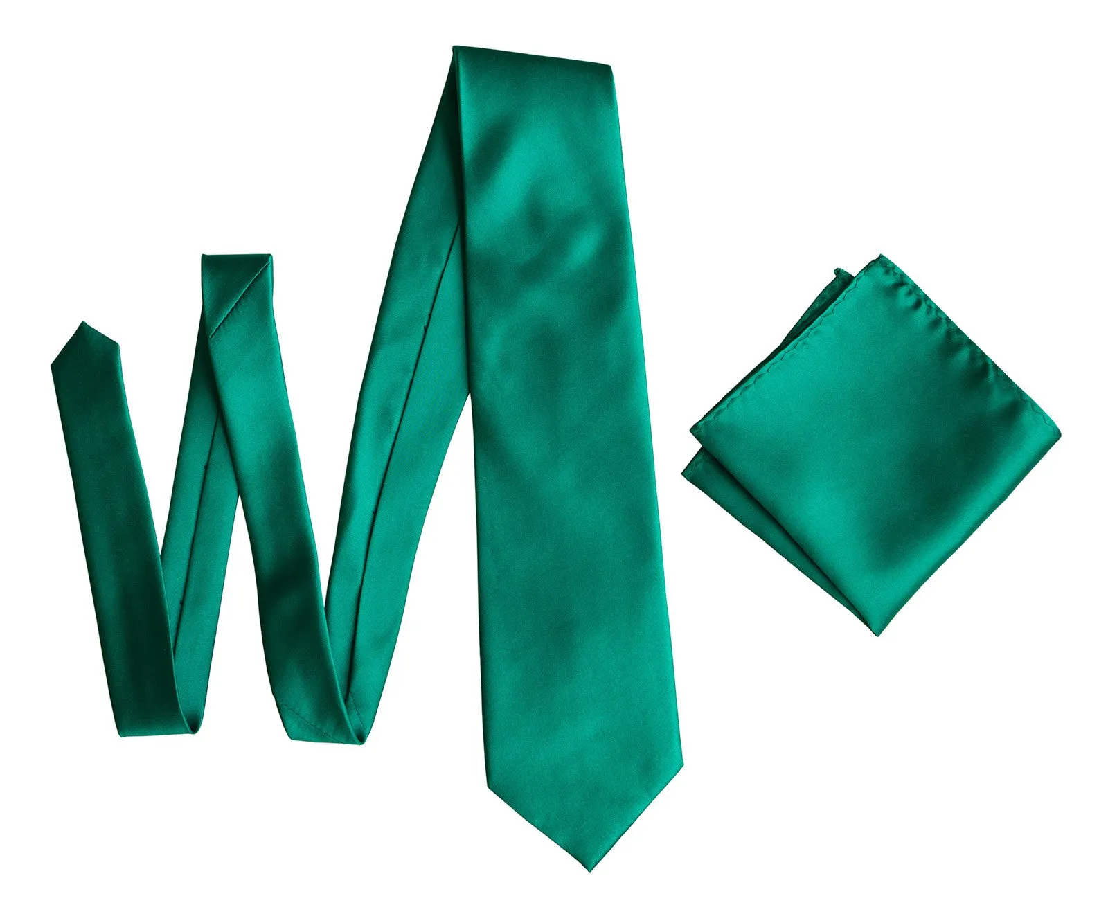 Teal Green Pocket Square. Solid Color Satin Finish, No Print