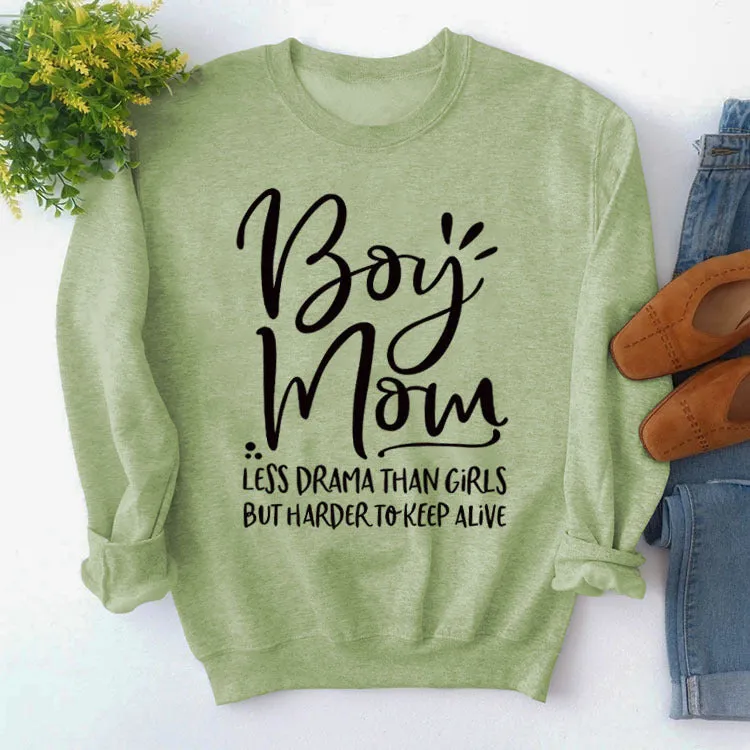 Turtleneck Jacket Long Sleeve Boy Mom Less Printed Loose Sweater