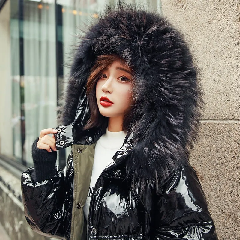 Women's Winter Long Hooded Thick Parka With Fur