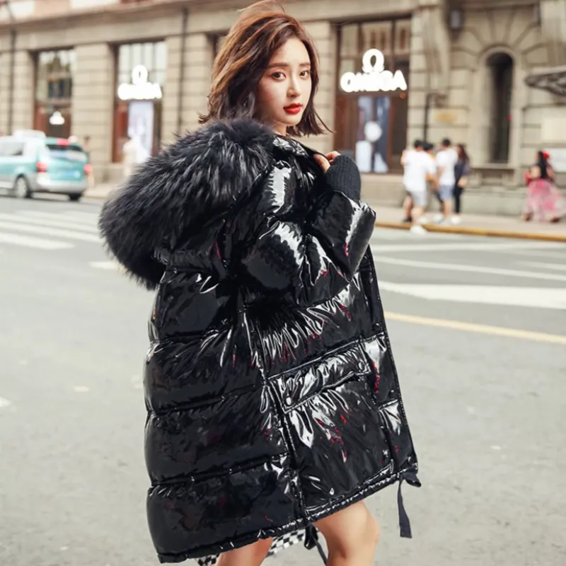 Women's Winter Long Hooded Thick Parka With Fur