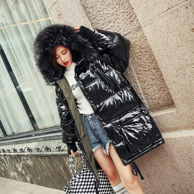 Women's Winter Long Hooded Thick Parka With Fur
