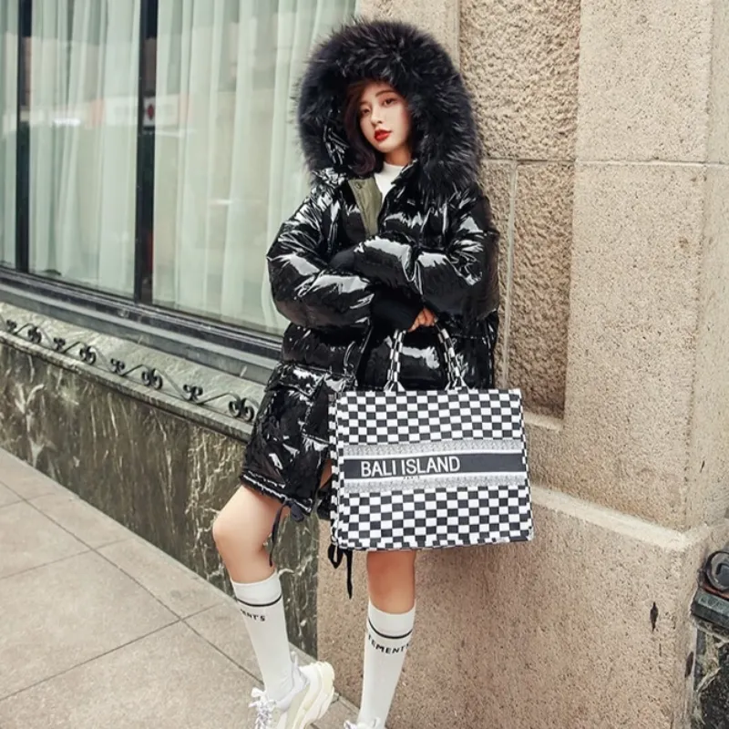 Women's Winter Long Hooded Thick Parka With Fur